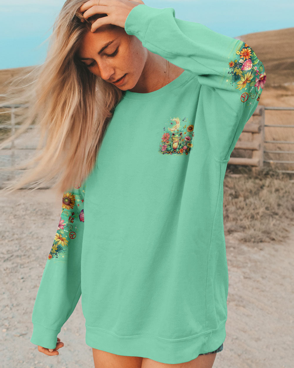 BE YOU THE WORLD WILL ADJUST FROG ALL OVER PRINT  - TLNO2811243