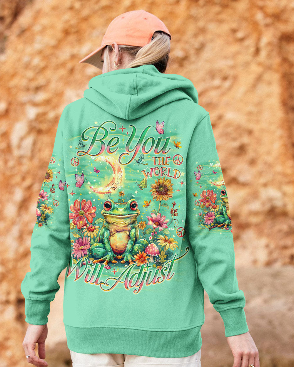 BE YOU THE WORLD WILL ADJUST FROG ALL OVER PRINT  - TLNO2811243