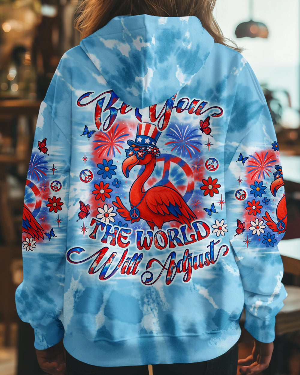 BE YOU THE WORLD WILL ADJUST FLAMINGO  ALL OVER PRINT - TLNO2905251
