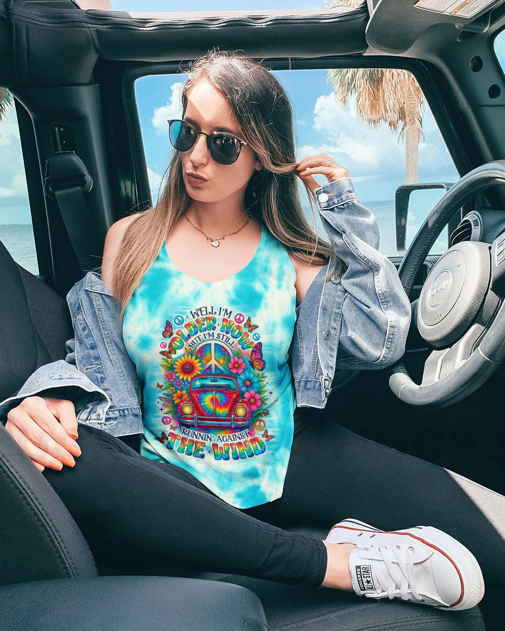 RUNNING AGAINST THE WIND CAR TIE DYE ALL OVER PRINT - TLNO3005251
