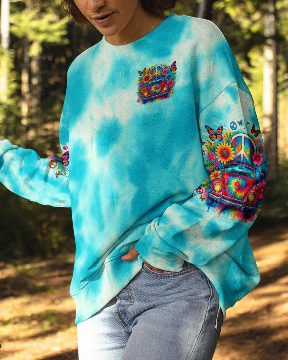 RUNNING AGAINST THE WIND CAR TIE DYE ALL OVER PRINT - TLNO3005251