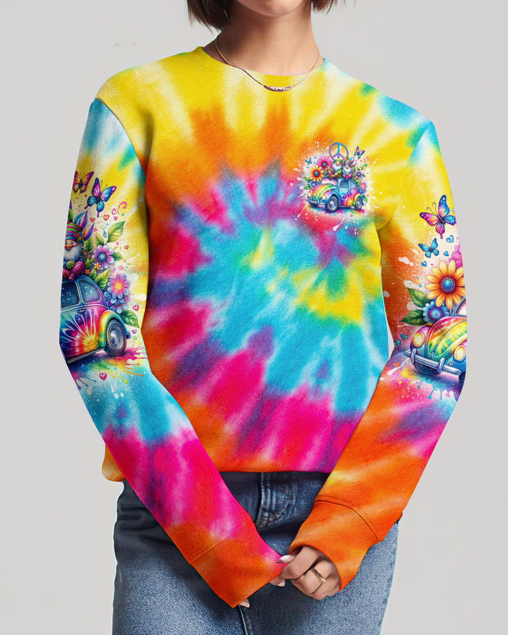 RUNNING AGAINST THE WIND GNOME TIE DYE ALL OVER PRINT - TLNO3101241