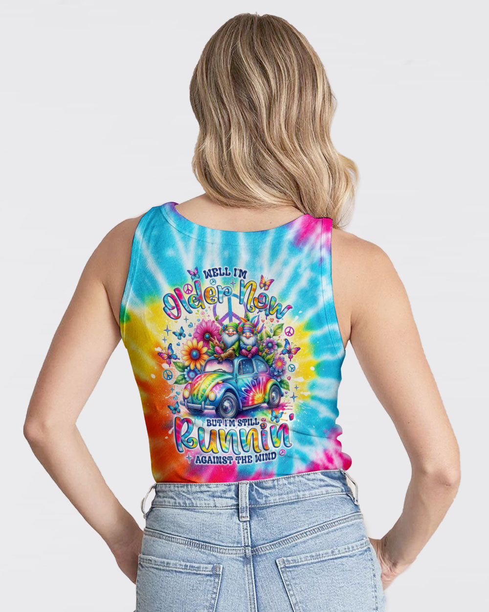 RUNNING AGAINST THE WIND GNOME TIE DYE ALL OVER PRINT - TLNO3101241