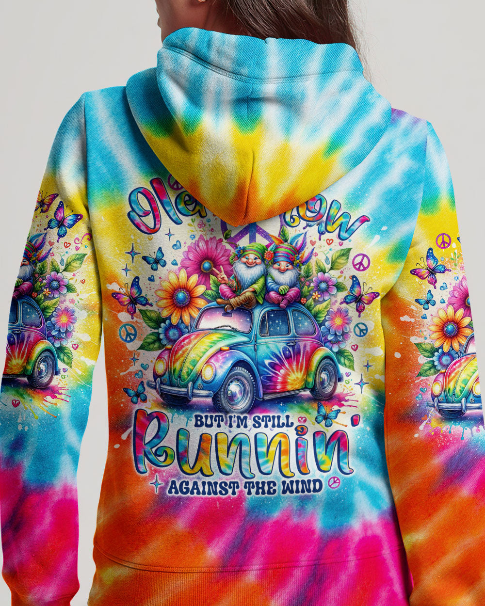 RUNNING AGAINST THE WIND GNOME TIE DYE ALL OVER PRINT - TLNO3101241