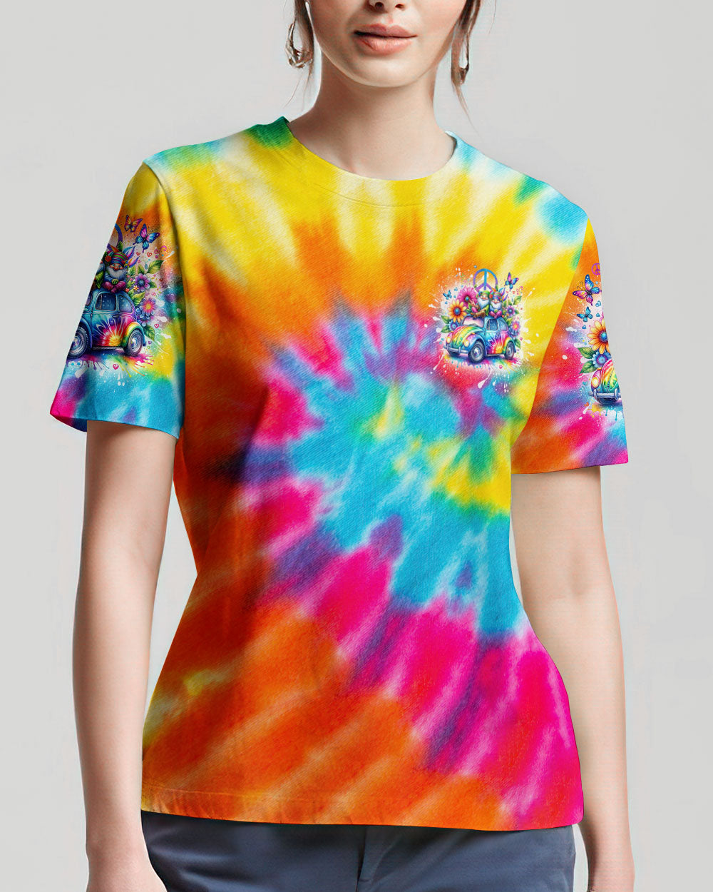 RUNNING AGAINST THE WIND GNOME TIE DYE ALL OVER PRINT - TLNO3101241