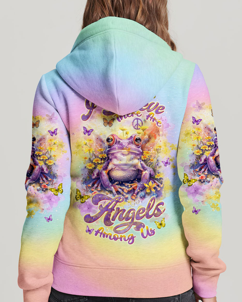 I BELIEVE THERE ARE ANGELS AMONG US FROG WINGS ALL OVER PRINT - TLNT0103244