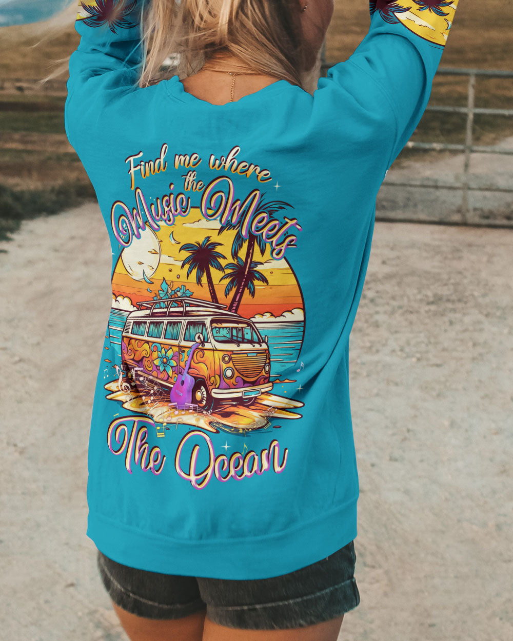 FIND ME WHERE THE MUSIC MEETS THE OCEAN ALL OVER PRINT - TLNT0206231