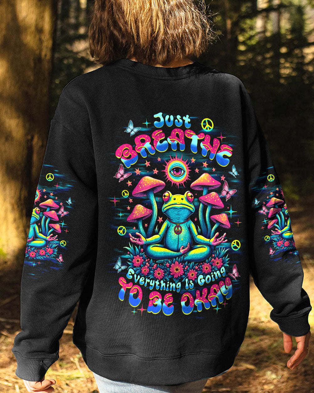 JUST BREATHE FROG ALL OVER PRINT - TLNT0210253