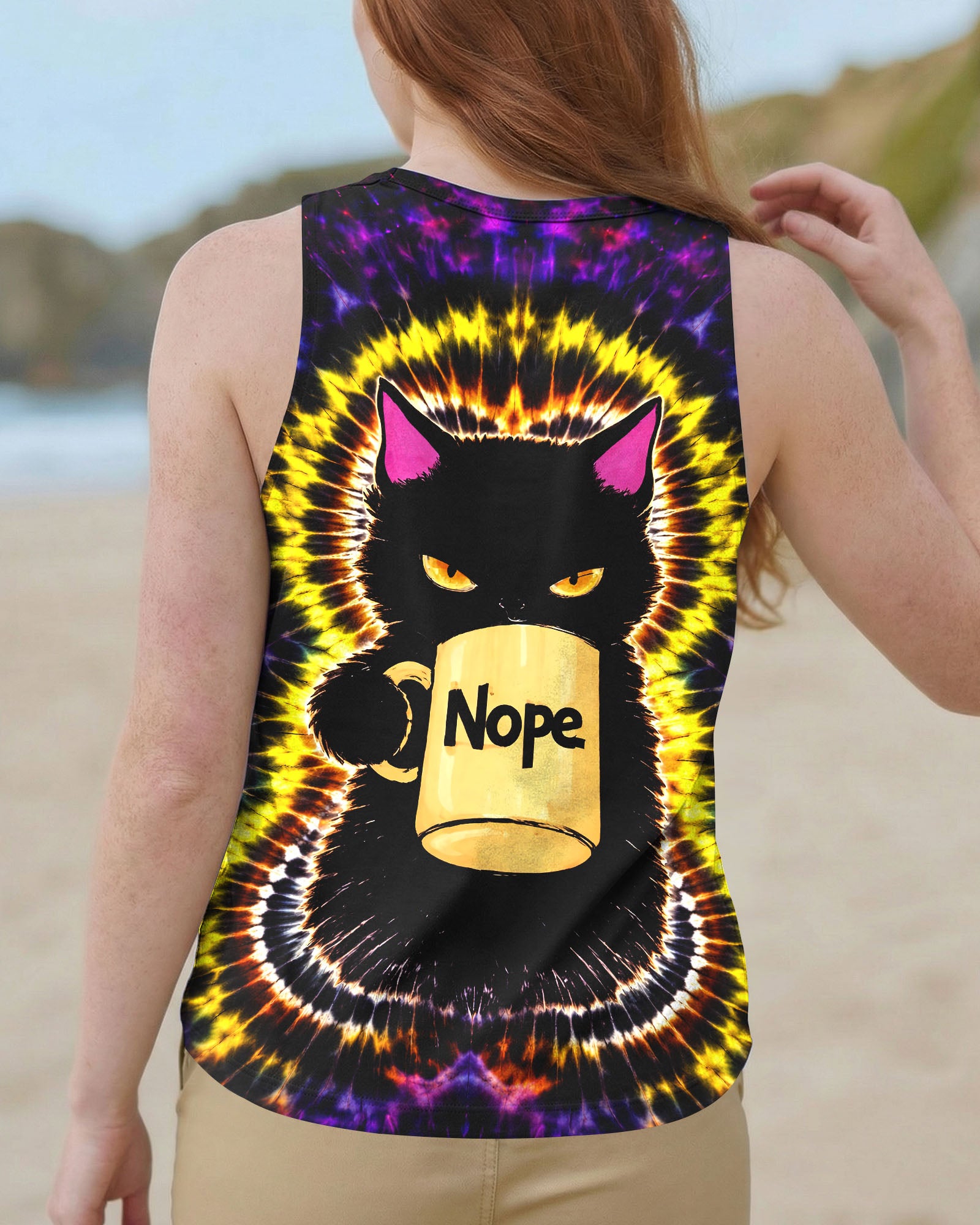 NOPE BLACK CAT SWIRL ALL OVER PRINT   - TLNT0303261