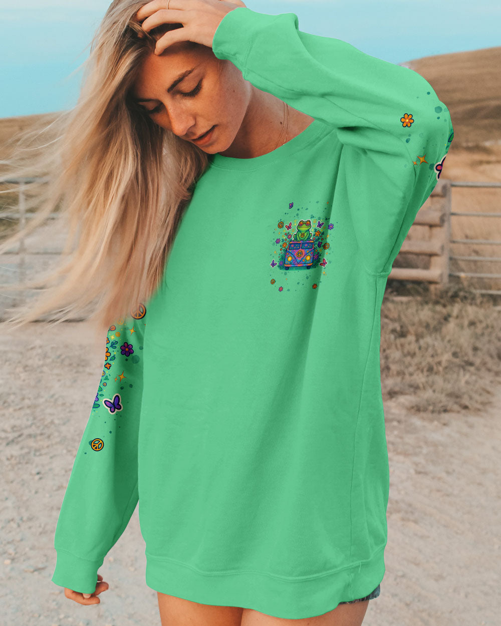 I PREFER TIE DYE AND CHAOS BUS FROG ALL OVER PRINT - TLNT0307253