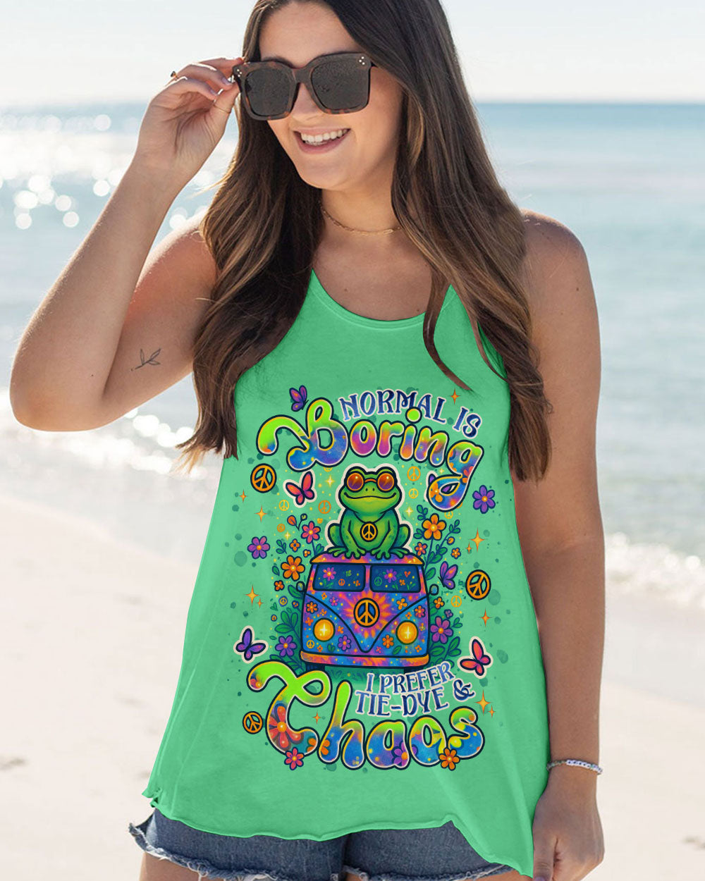 I PREFER TIE DYE AND CHAOS BUS FROG ALL OVER PRINT - TLNT0307253