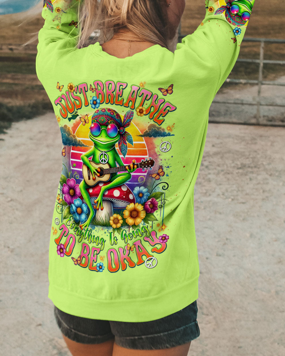 JUST BREATHE FROG ALL OVER PRINT - TLNT0702253