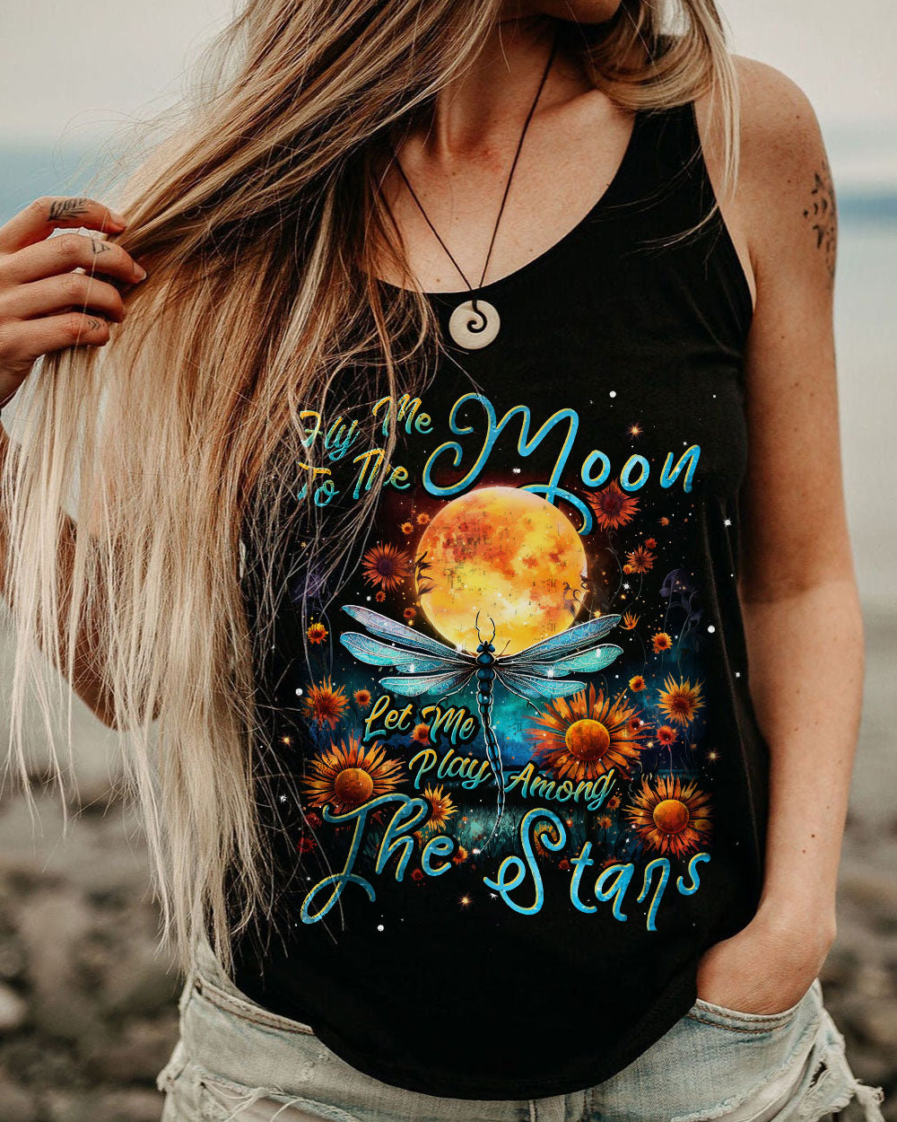 FLY ME TO THE MOON DRAGONFLY ALL OVER PRINT - TLNT0709231