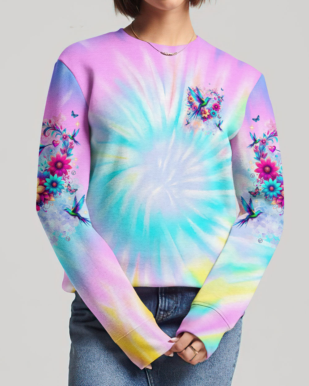 JUST BREATHE HUMMINGBIRD ALL OVER PRINT - TLNT0805241