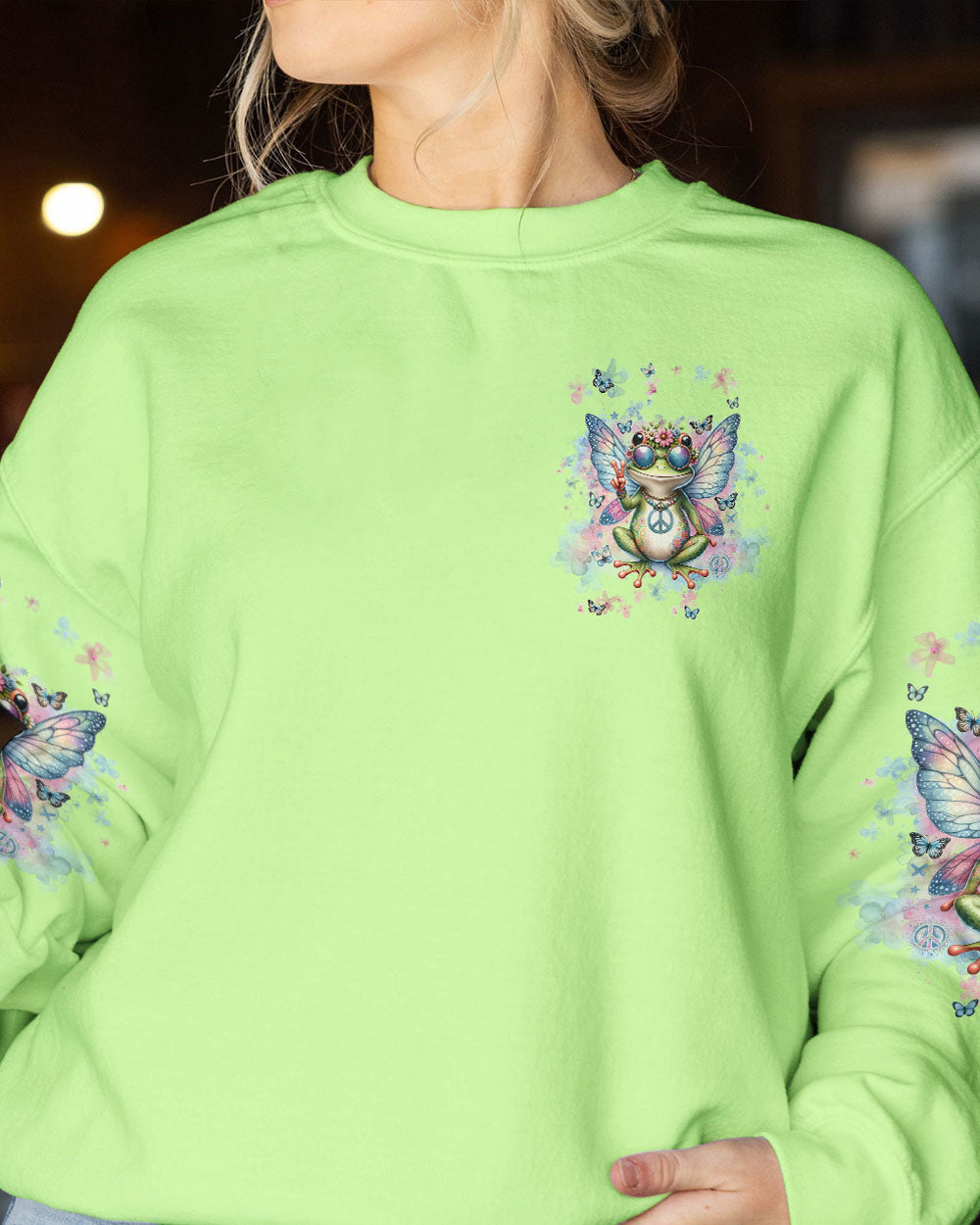 BE YOU THE WORLD WILL ADJUST FROG WINGS ALL OVER PRINT - TLNT0812233