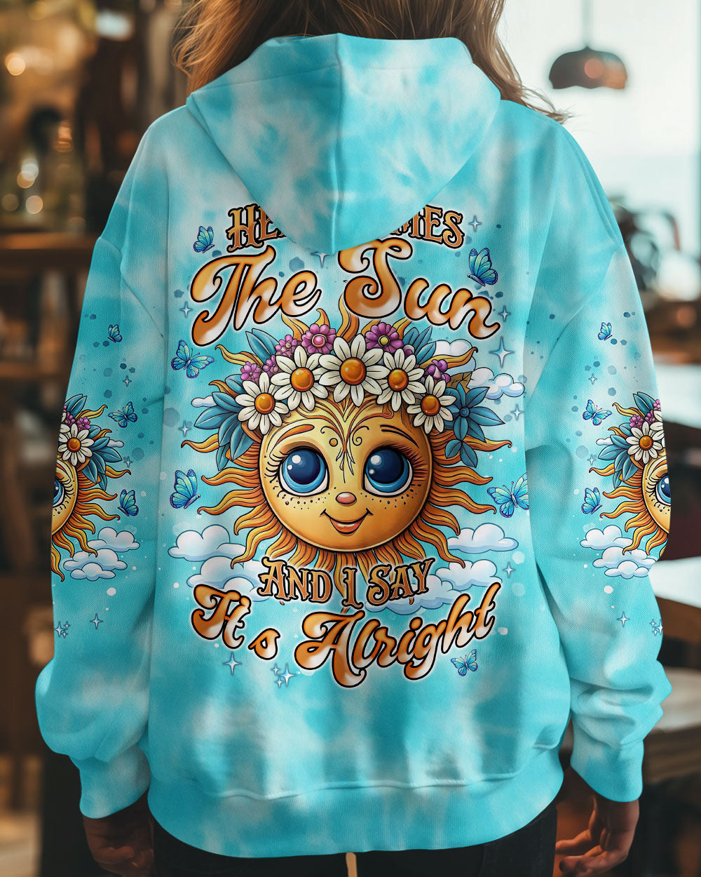 HERE COMES THE SUN TIE DYE ALL OVER PRINT  - TLNT0906253