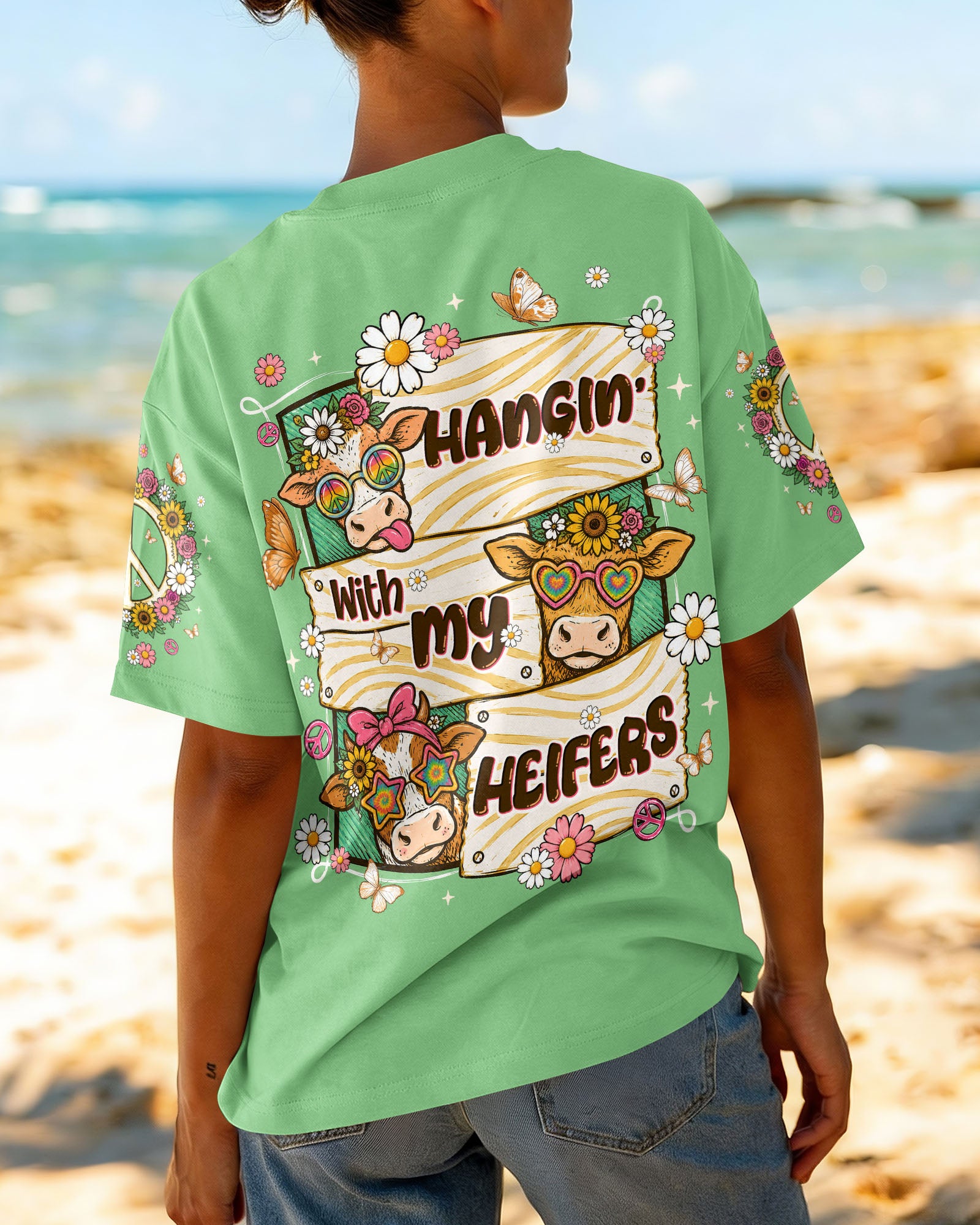 HANGIN' WITH MY HEIFERS HIGHLAND COW ALL OVER PRINT - TLNT0907261