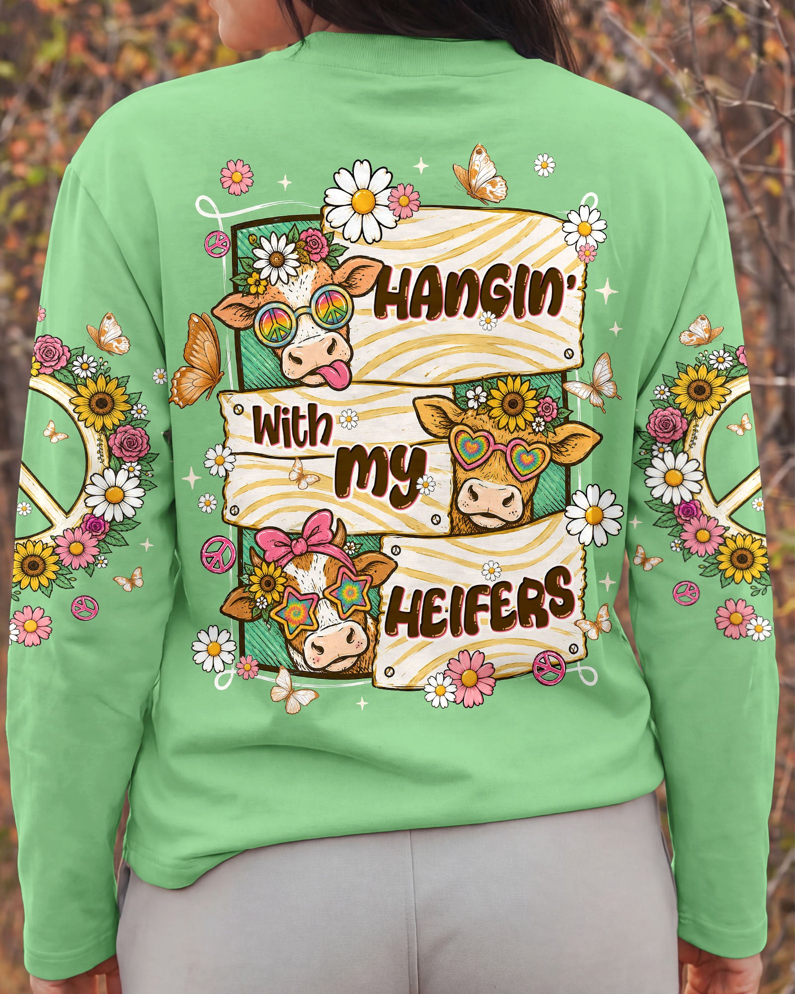 HANGIN' WITH MY HEIFERS HIGHLAND COW ALL OVER PRINT - TLNT0907261