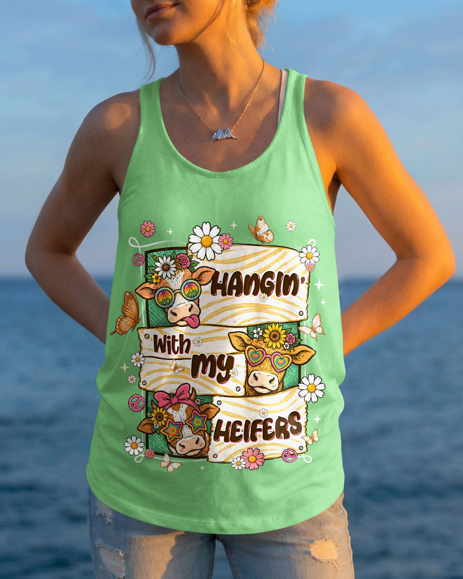 HANGIN' WITH MY HEIFERS HIGHLAND COW ALL OVER PRINT - TLNT0907261