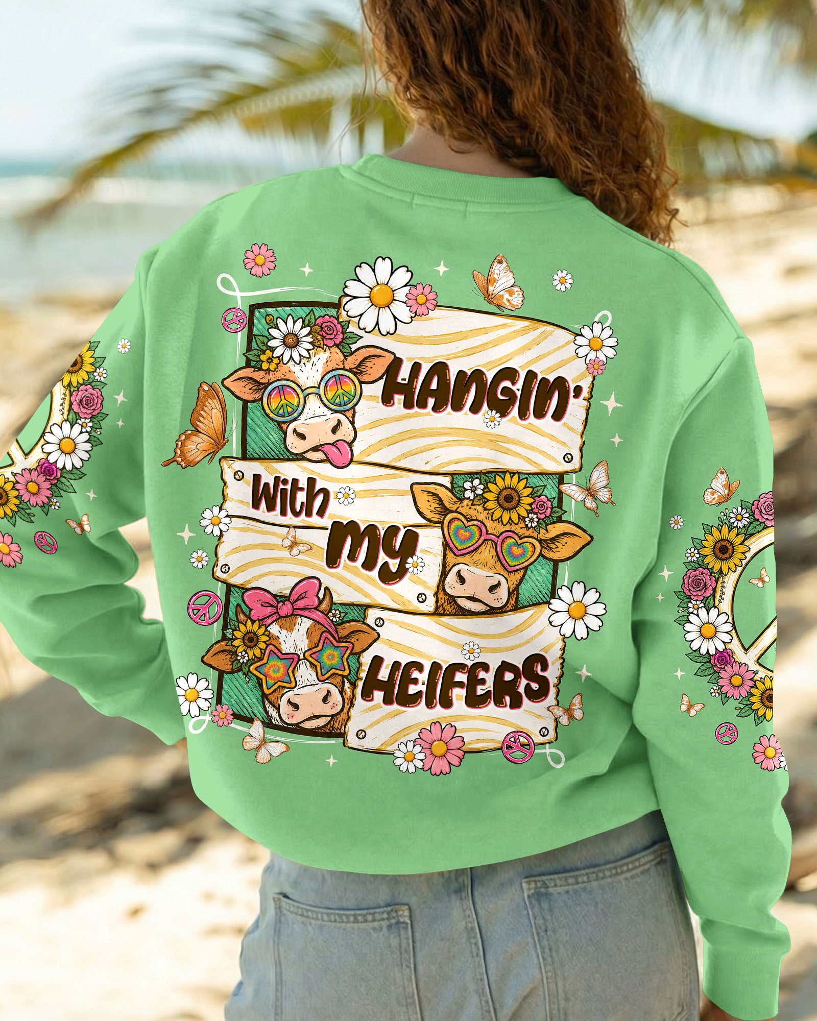 HANGIN' WITH MY HEIFERS HIGHLAND COW ALL OVER PRINT - TLNT0907261