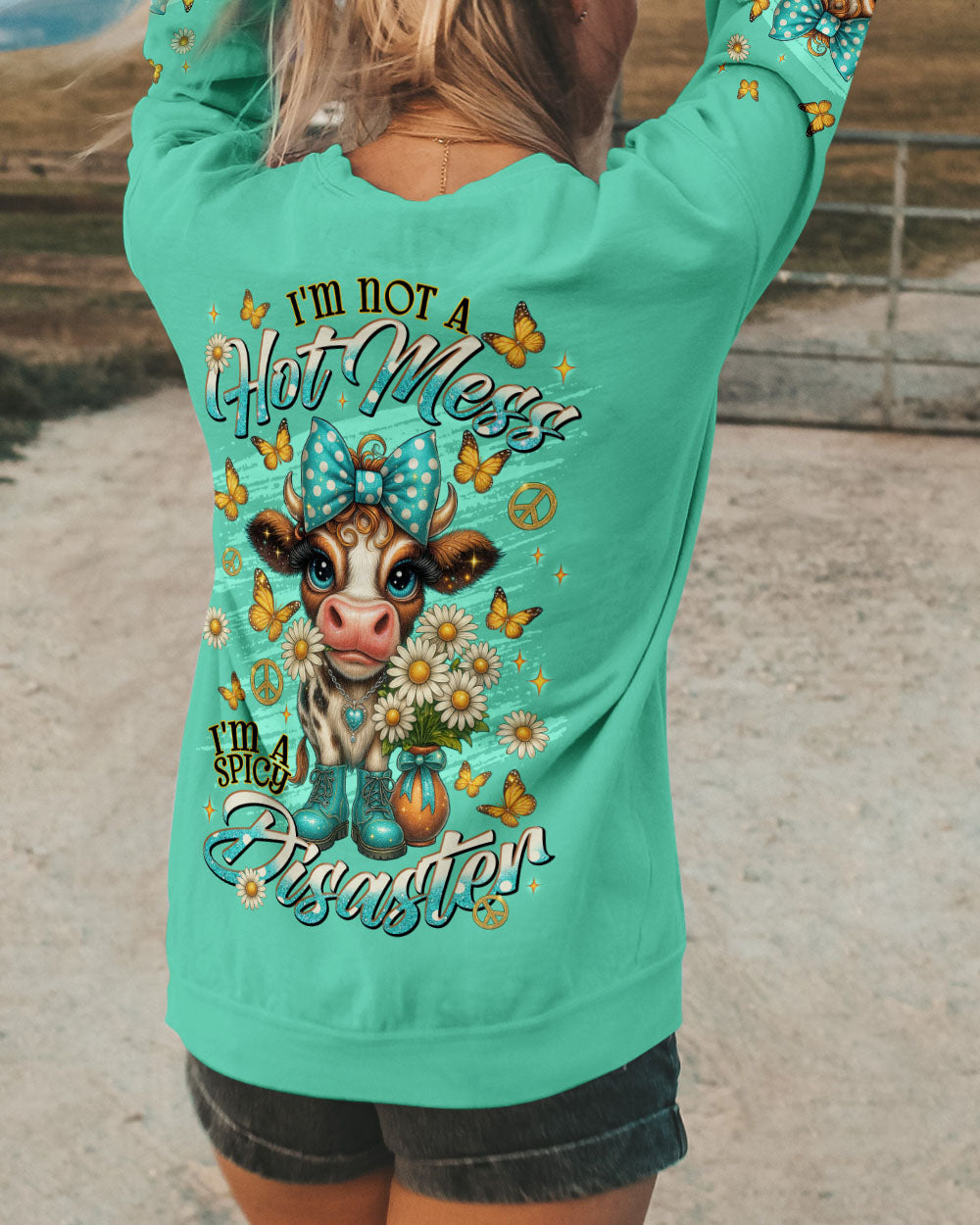 I'M NOT A HOT MESS COW ALL OVER PRINT  - TLNT1007253