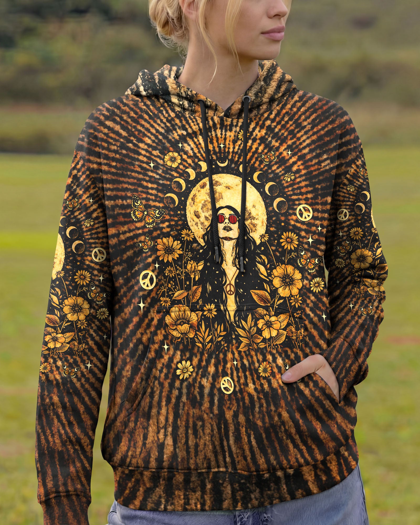STAY WILD MOON CHILD HIPPIE GIRL SWIRL ALL OVER PRINT - TLNT1102261
