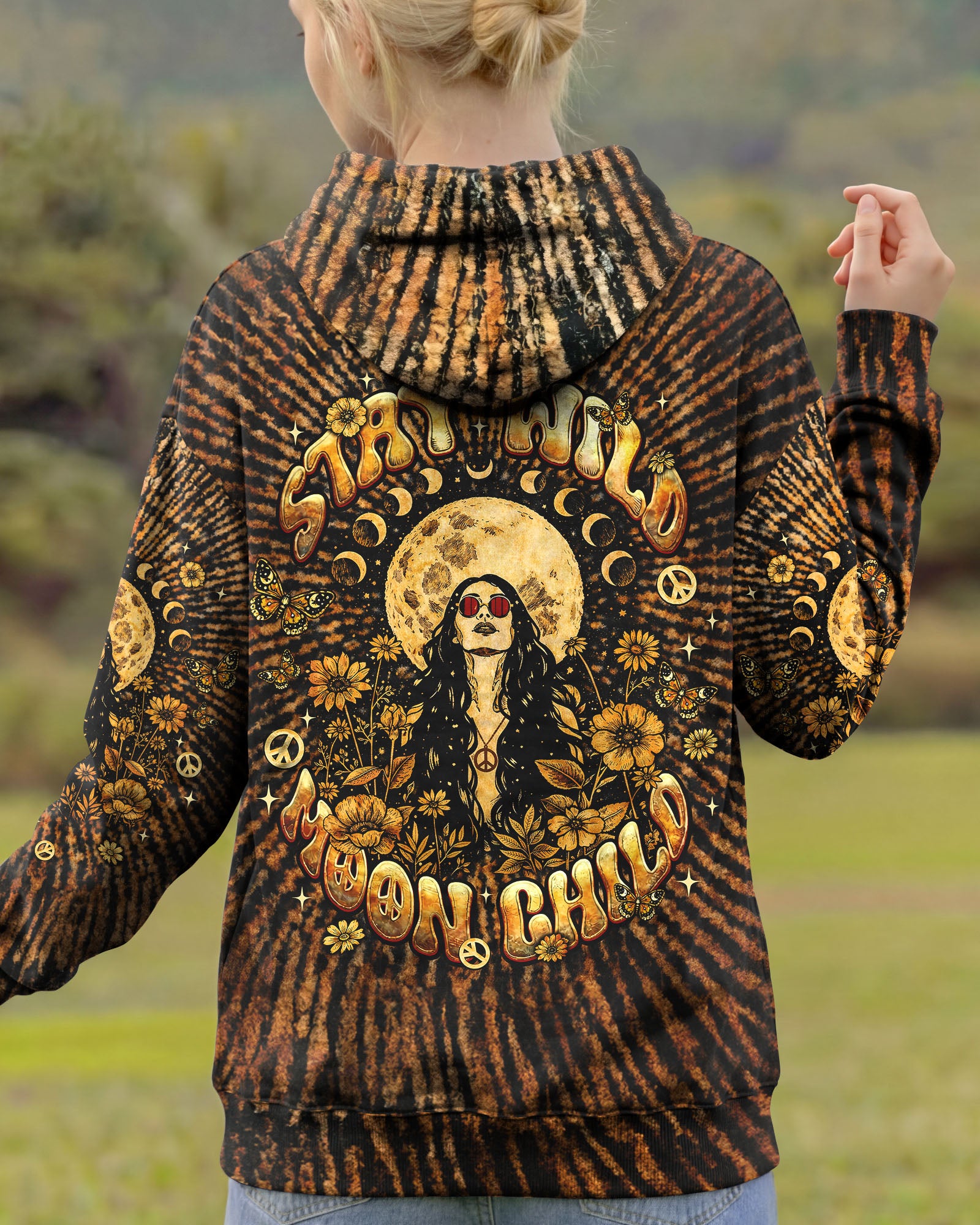 STAY WILD MOON CHILD HIPPIE GIRL SWIRL ALL OVER PRINT - TLNT1102261