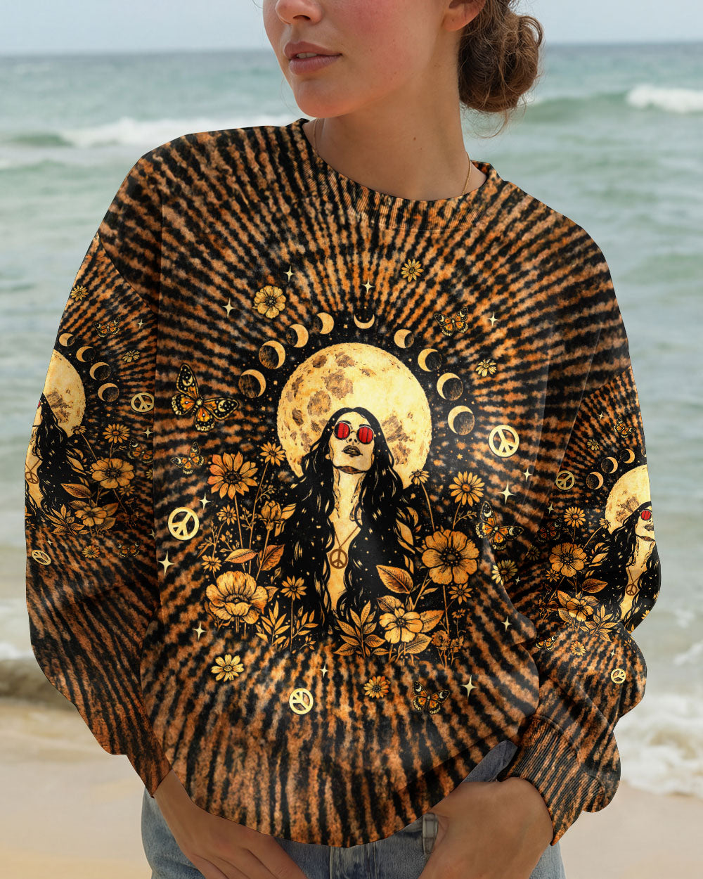 STAY WILD MOON CHILD HIPPIE GIRL SWIRL ALL OVER PRINT - TLNT1102261