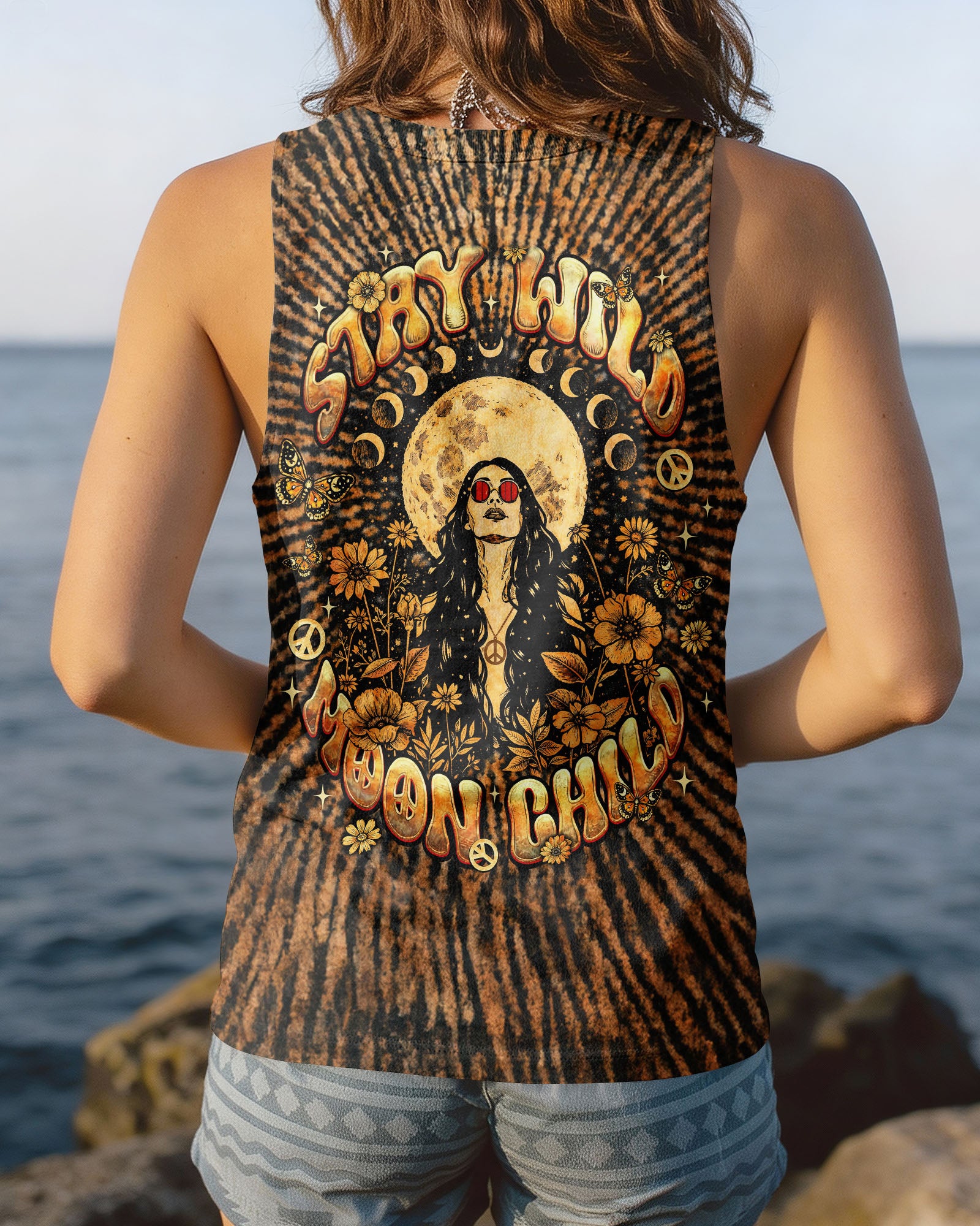 STAY WILD MOON CHILD HIPPIE GIRL SWIRL ALL OVER PRINT - TLNT1102261