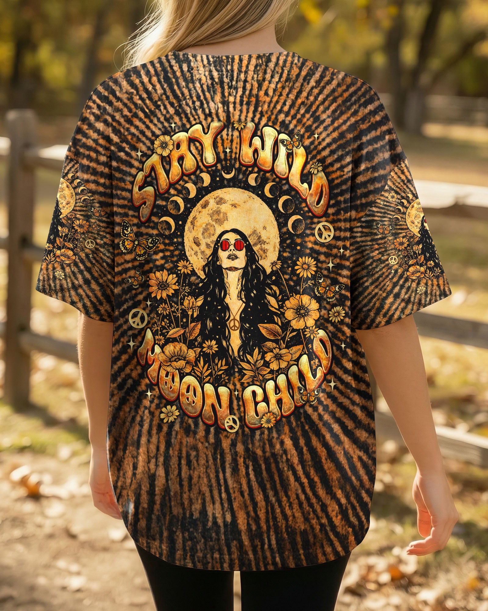 STAY WILD MOON CHILD HIPPIE GIRL SWIRL ALL OVER PRINT - TLNT1102261