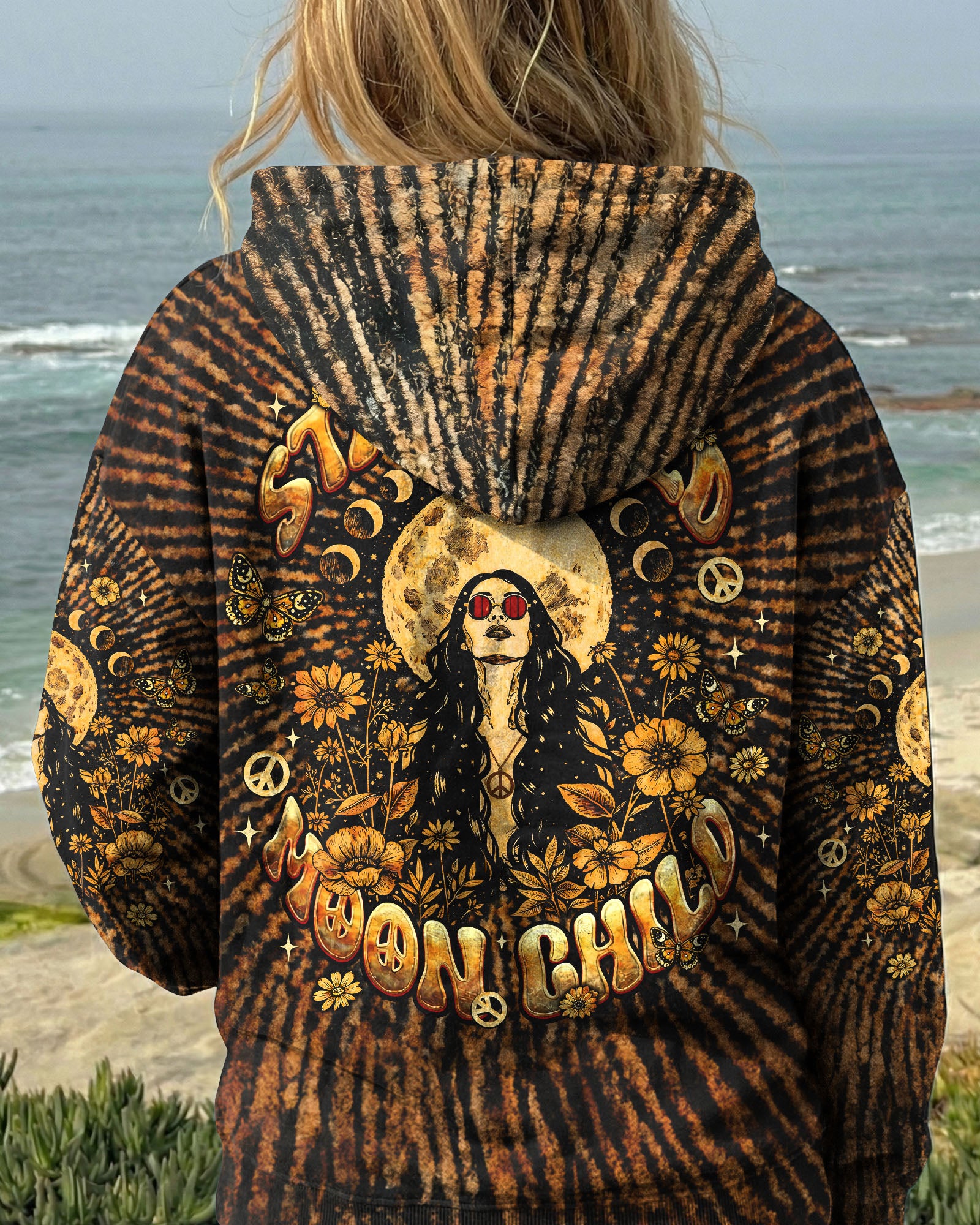 STAY WILD MOON CHILD HIPPIE GIRL SWIRL ALL OVER PRINT - TLNT1102261