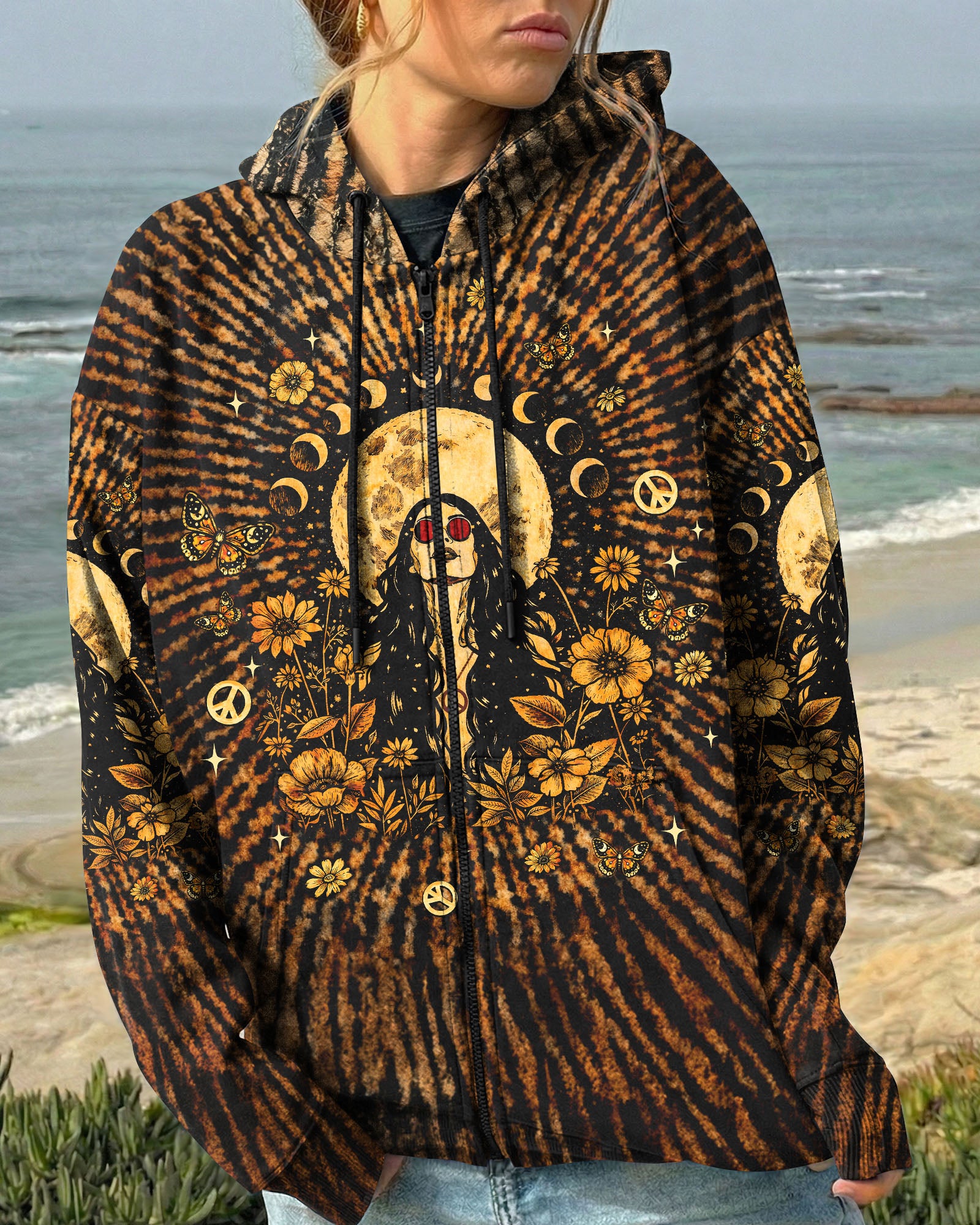 STAY WILD MOON CHILD HIPPIE GIRL SWIRL ALL OVER PRINT - TLNT1102261