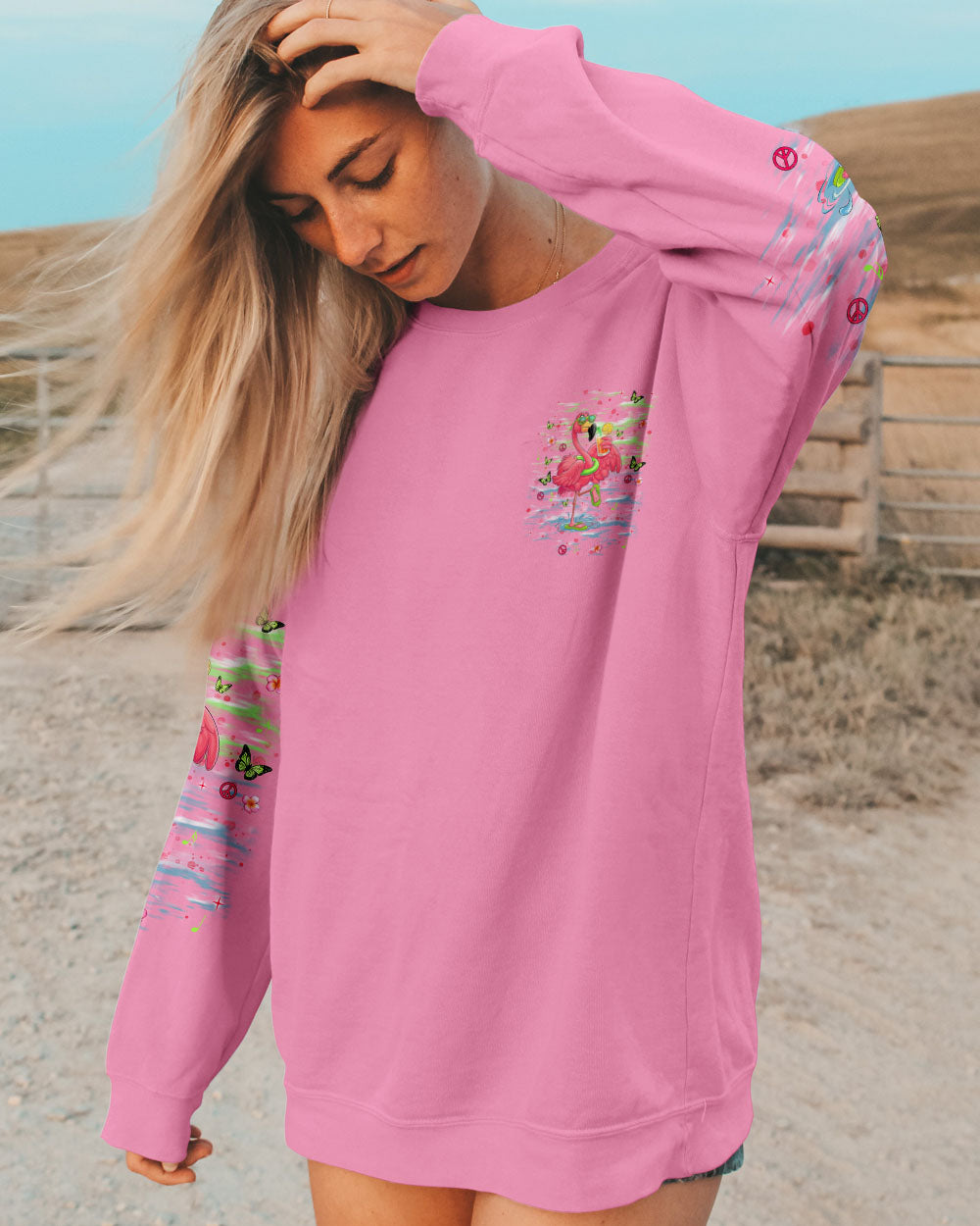 PRETTY IN PINK FLAMINGO ALL OVER PRINT - TLNT1104252