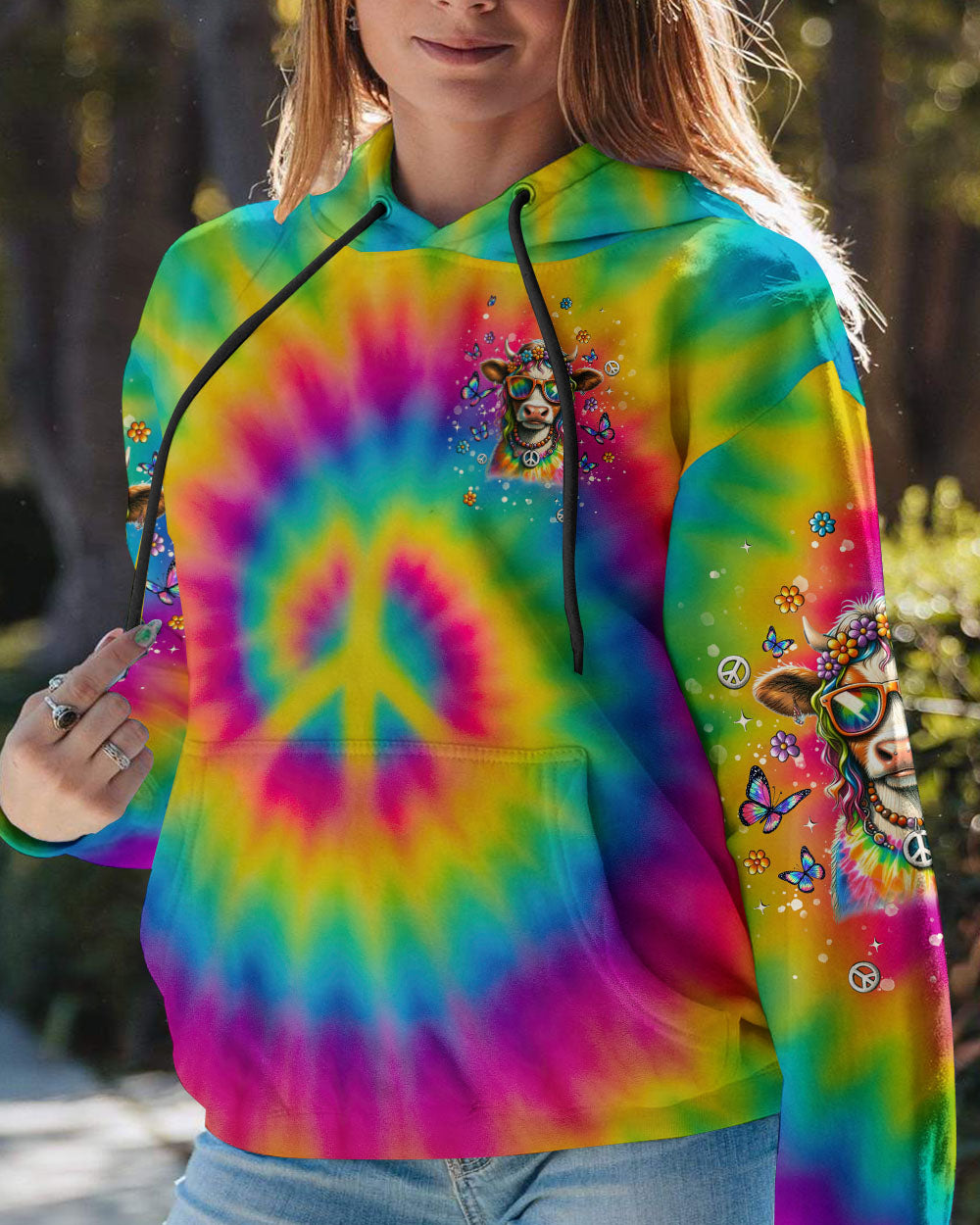 THE REBEL IN ME WILL NEVER DIE COW TIE DYE ALL OVER PRINT - TLNT1107252