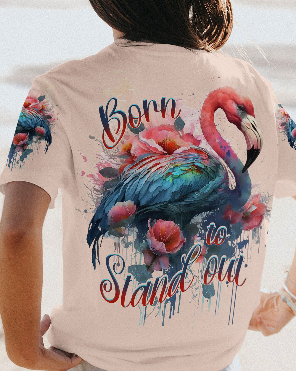 BORN TO STAND OUT FLAMINGO ALL OVER PRINT - TLNT1206232