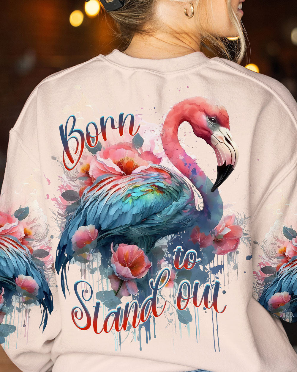 BORN TO STAND OUT FLAMINGO ALL OVER PRINT - TLNT1206232