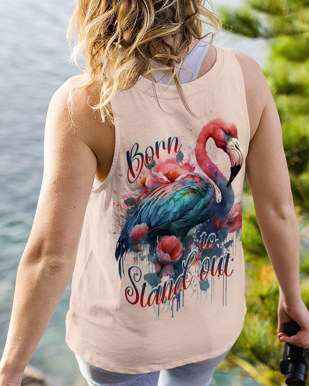 BORN TO STAND OUT FLAMINGO ALL OVER PRINT - TLNT1206232