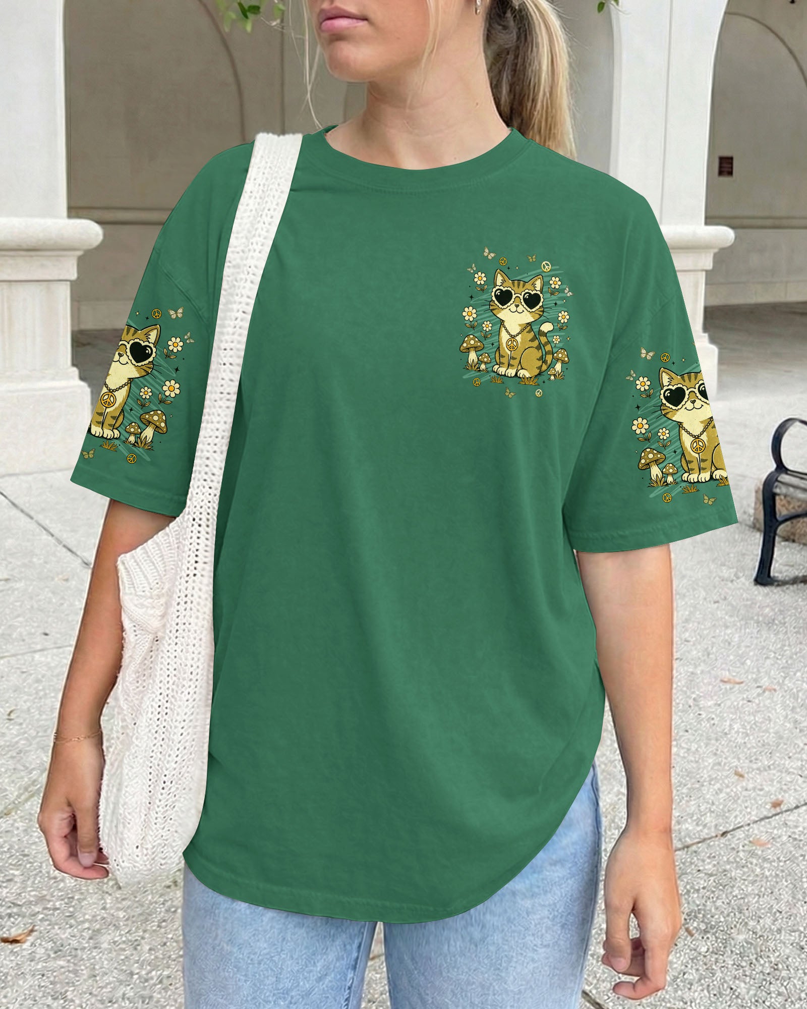 BE HUMBLE BE KIND CAT ALL OVER PRINT - TLNT1407261