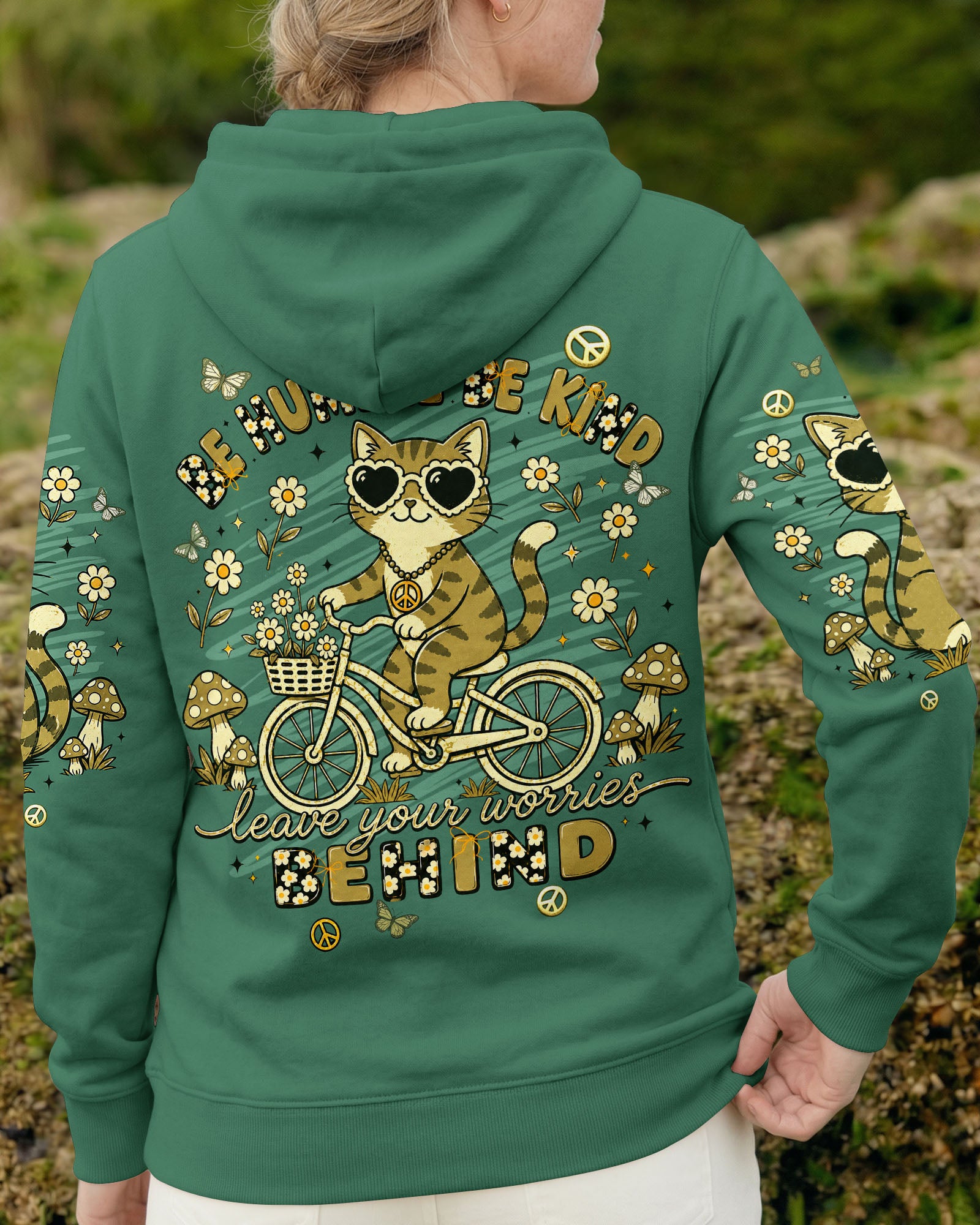 BE HUMBLE BE KIND CAT ALL OVER PRINT - TLNT1407261
