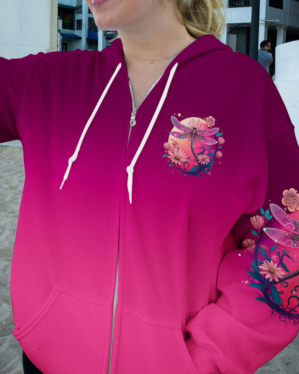 FLY ME TO THE MOON DRAGONFLY PINK ALL OVER PRINT - TLNT1506231