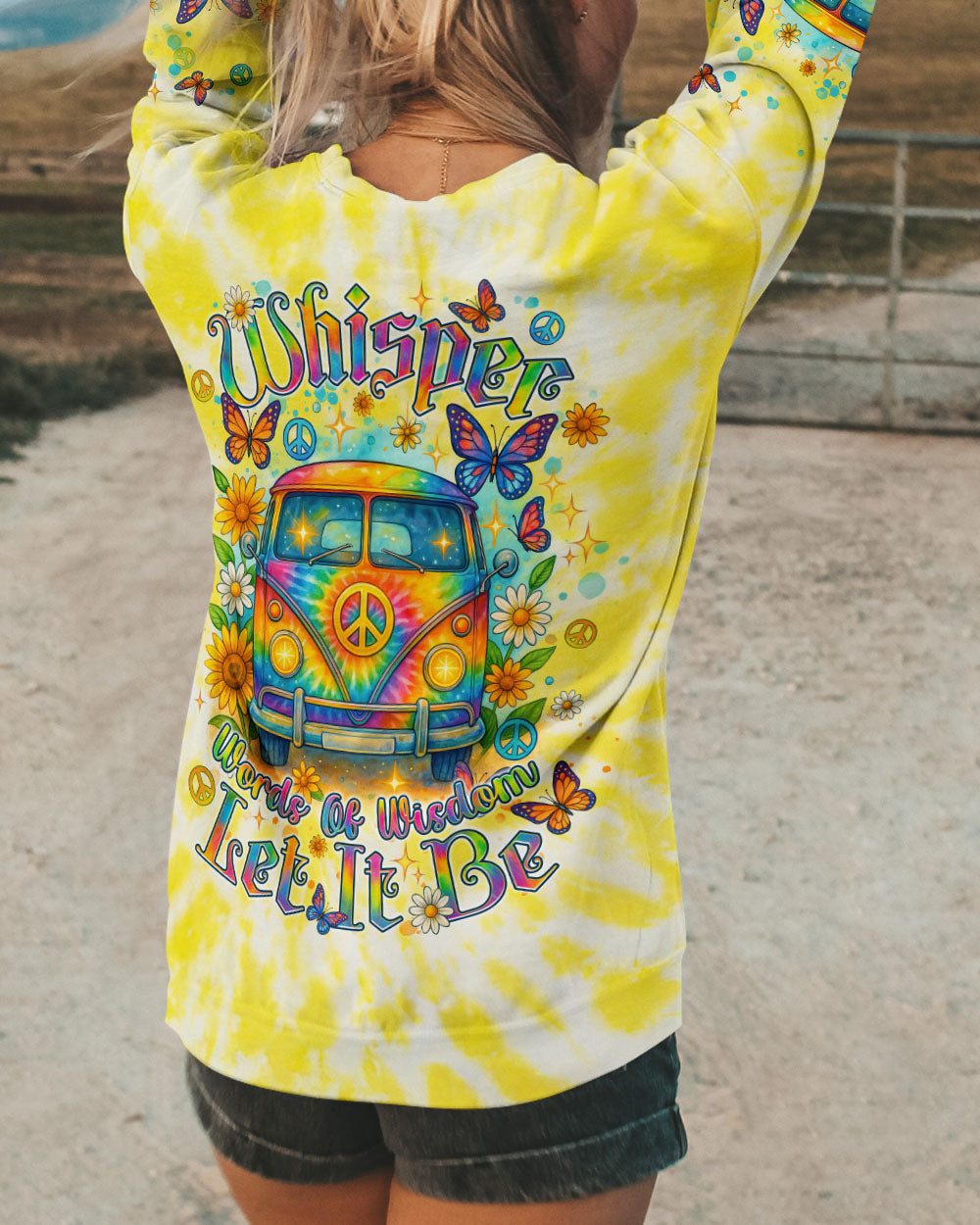 WHISPER WORDS OF WISDOM LET IT BE BUS TIE DYE ALL OVER PRINT  - TLNT1606253