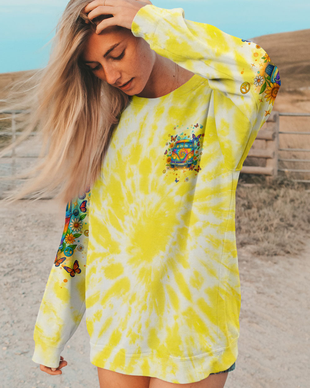 WHISPER WORDS OF WISDOM LET IT BE BUS TIE DYE ALL OVER PRINT  - TLNT1606253