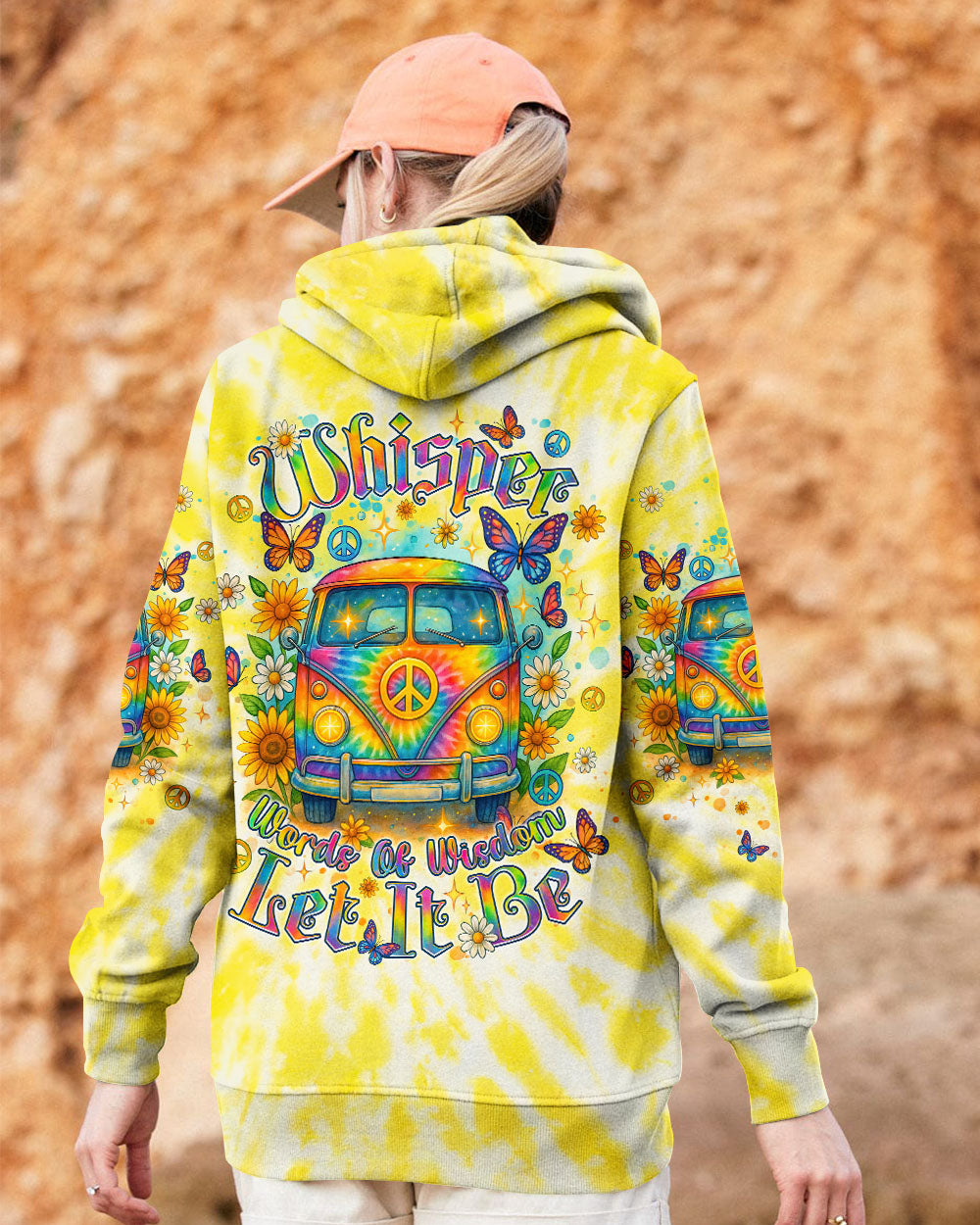 WHISPER WORDS OF WISDOM LET IT BE BUS TIE DYE ALL OVER PRINT  - TLNT1606253