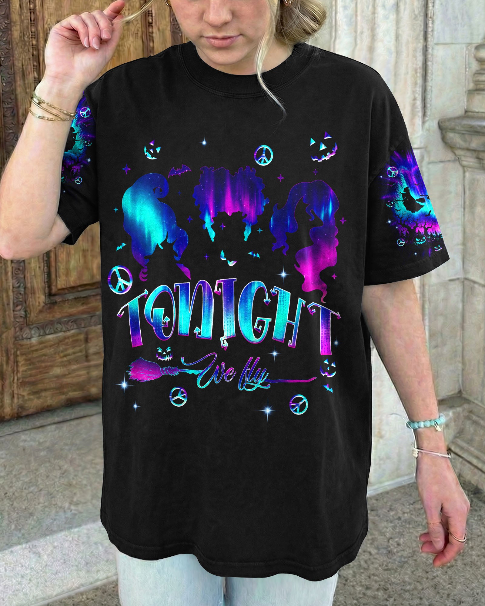 BUNCH OF HOCUS POCUS WITCH HALLOWEEN ALL OVER PRINT  - TLNT1607262