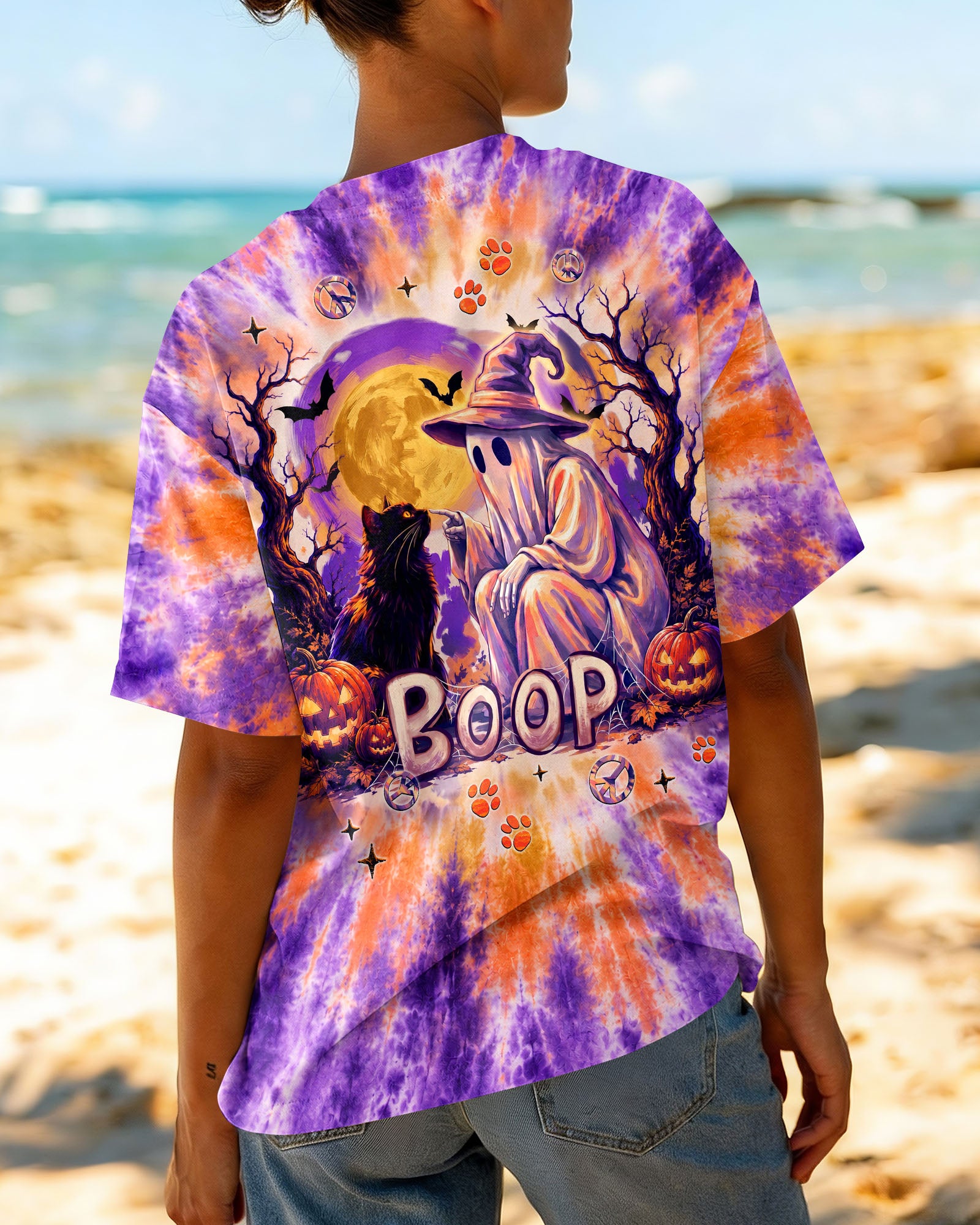 BOOP GHOST BLACK CAT HALLOWEEN ALL OVER PRINT - TLNT1707262