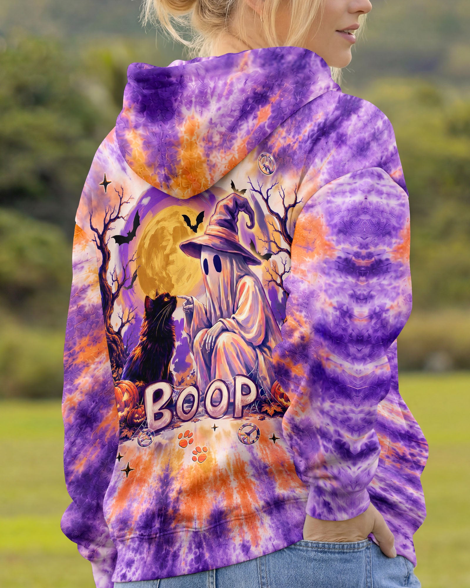 BOOP GHOST BLACK CAT HALLOWEEN ALL OVER PRINT - TLNT1707262