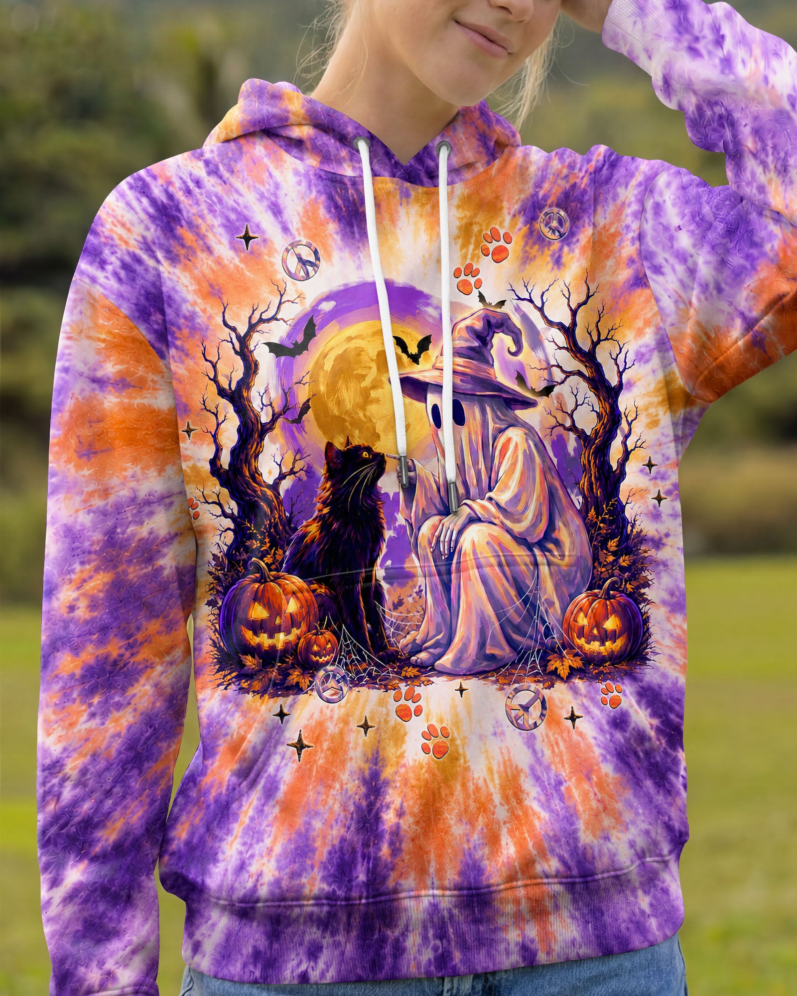 BOOP GHOST BLACK CAT HALLOWEEN ALL OVER PRINT - TLNT1707262