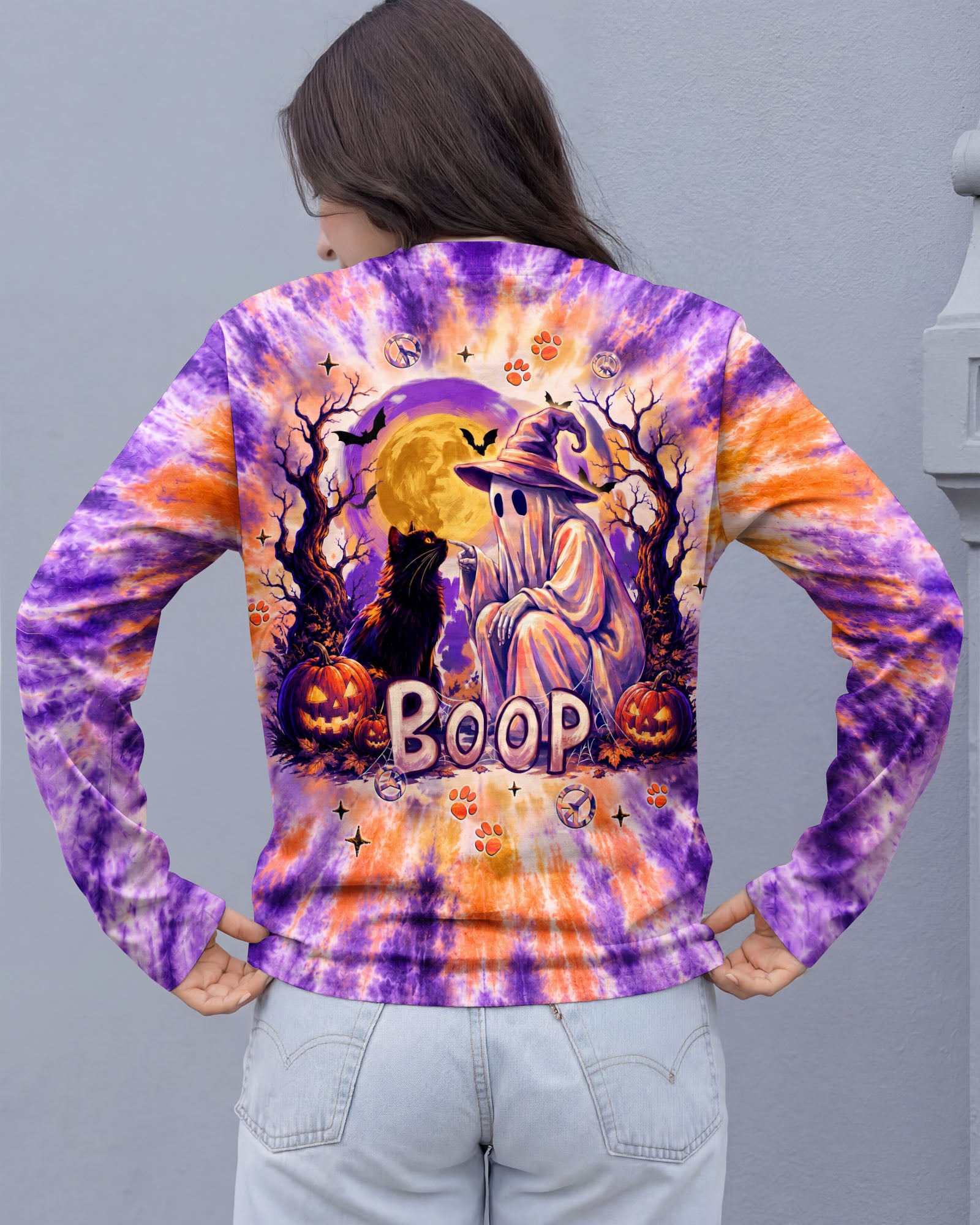 BOOP GHOST BLACK CAT HALLOWEEN ALL OVER PRINT - TLNT1707262