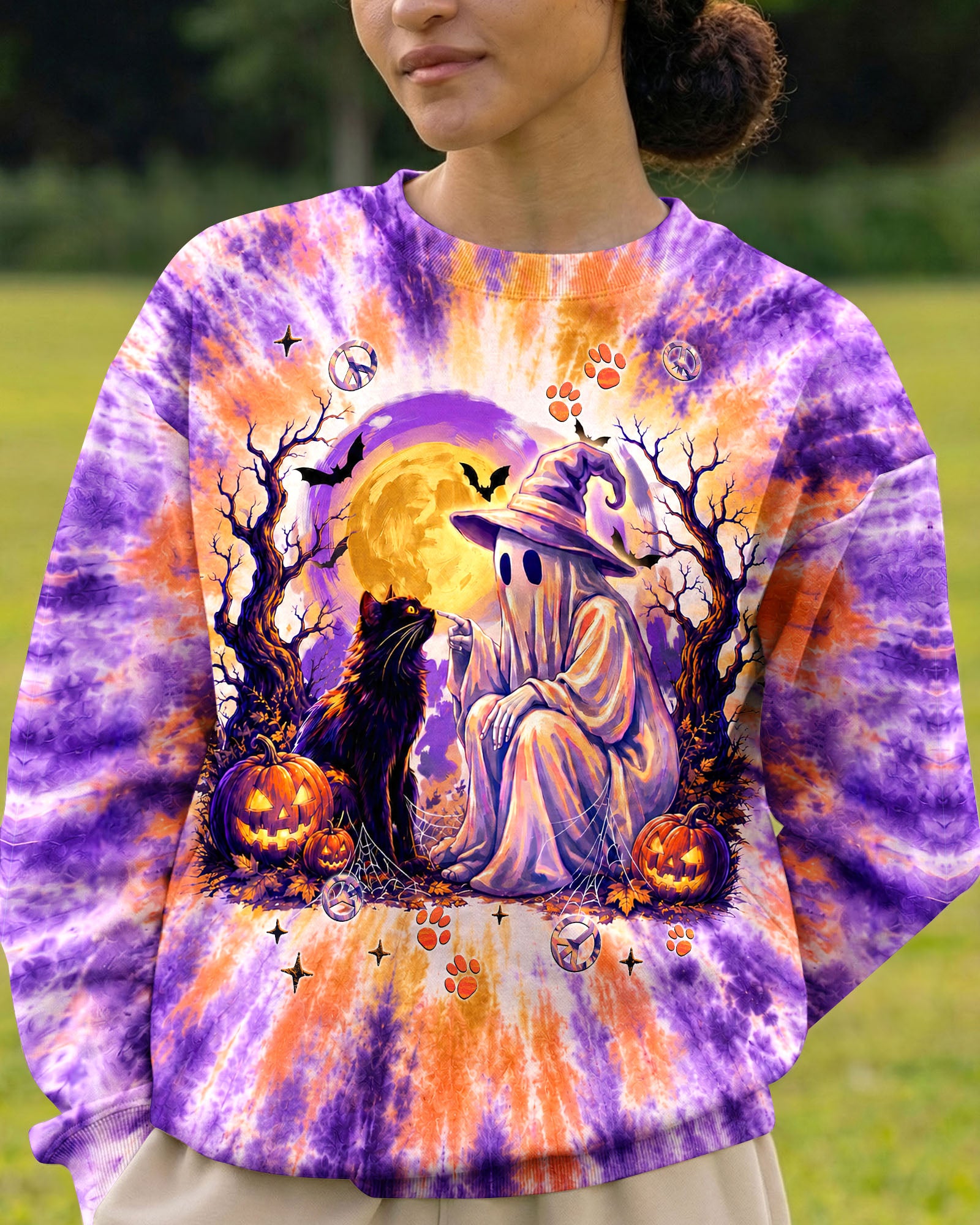 BOOP GHOST BLACK CAT HALLOWEEN ALL OVER PRINT - TLNT1707262