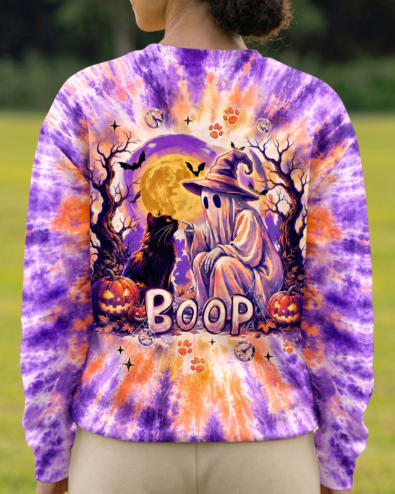 BOOP GHOST BLACK CAT HALLOWEEN ALL OVER PRINT - TLNT1707262